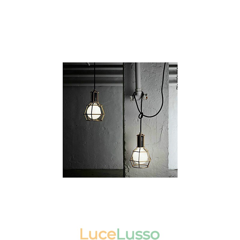 Lampada a sospensione in metallo elettroplaccato Country Garage