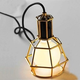 Lampada a sospensione in metallo elettroplaccato Country Garage