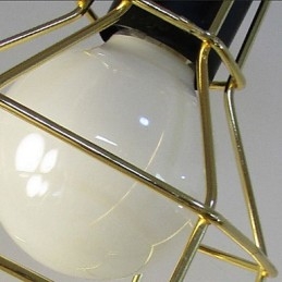 Lampada a sospensione in metallo elettroplaccato Country Garage