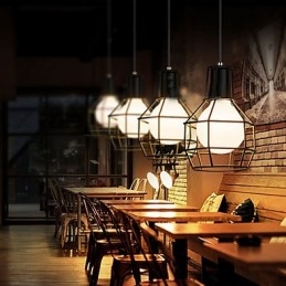 Lampada a sospensione in metallo elettroplaccato Country Garage