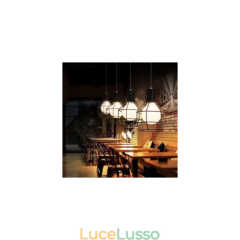 Lampada a sospensione in metallo elettroplaccato Country Garage