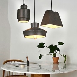 Lampadario in vetro retrò stile country americano, con seduta arrugginita e luce a goccia