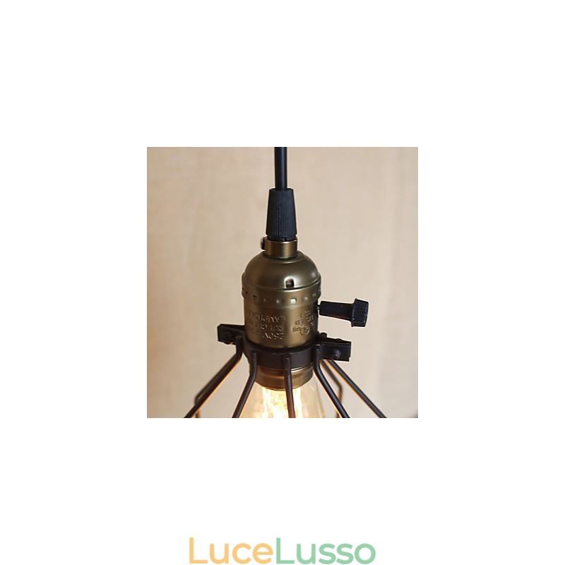 L'industria rurale americana ha assunto un singolo capo per un piccolo lampadario in ferro creativo