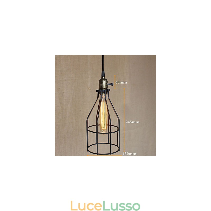 Lampadario piccolo retrò industriale americano
