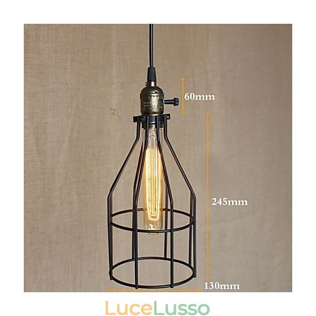 Lampadario piccolo retrò industriale americano Lampadario piccolo retrò industriale americano