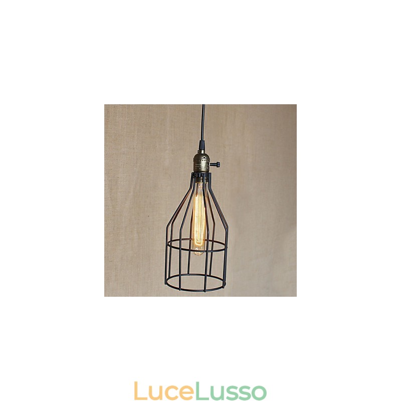 Lampadario piccolo retrò industriale americano