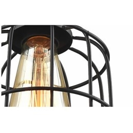 Lampada a sospensione vintage Edison con paralume a gabbia