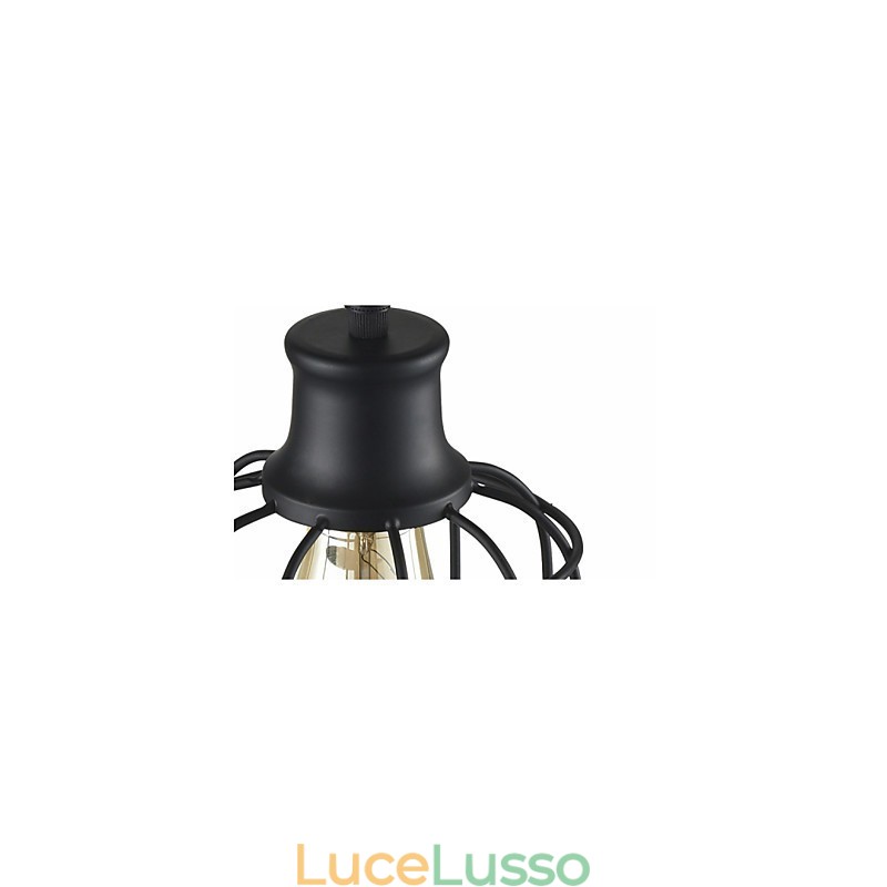 Lampada a sospensione vintage Edison con paralume a gabbia