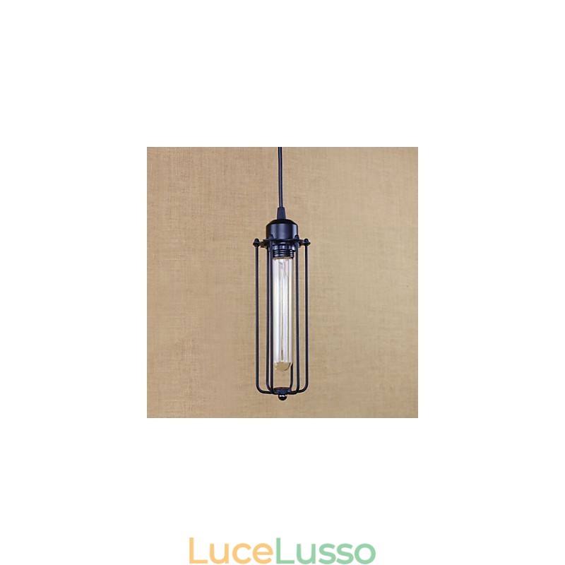 Lampadario rustico in ferro battuto con luce pastorale a flauto