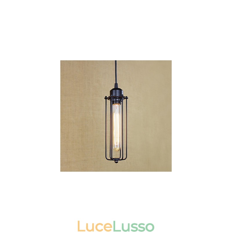 Lampadario rustico in ferro battuto con luce pastorale a flauto