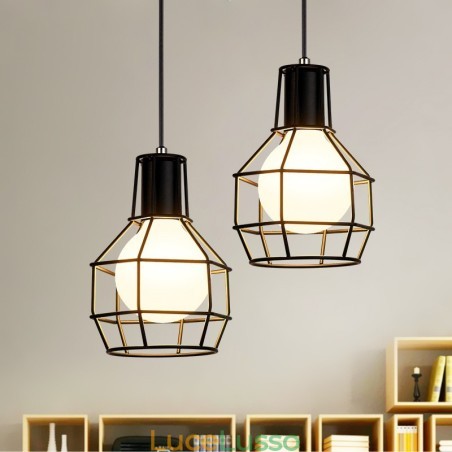 Lampade a sospensione tradizionali classiche vintage retrò country garage metallo Lampade a sospensione tradizionali classiche vintage retrò country garage metallo