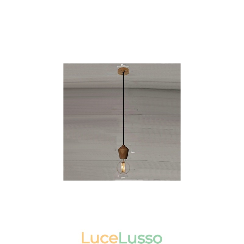Paese Mini Stile Altri Legno Bambù Lampada a sospensione Garage