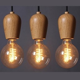 Paese Mini Stile Altri Legno Bambù Lampada a sospensione Garage