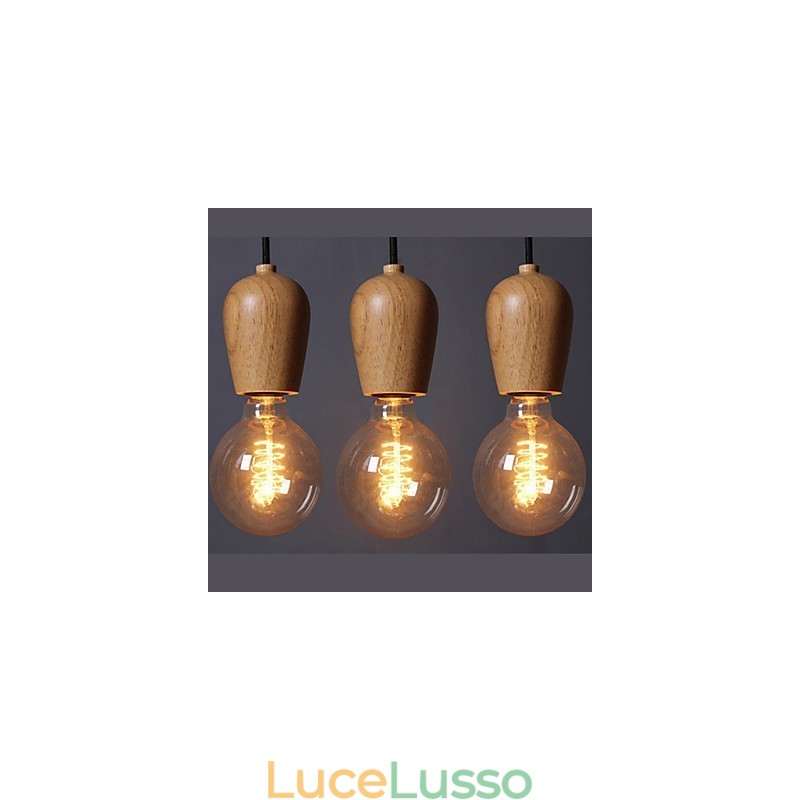 Paese Mini Stile Altri Legno Bambù Lampada a sospensione Garage
