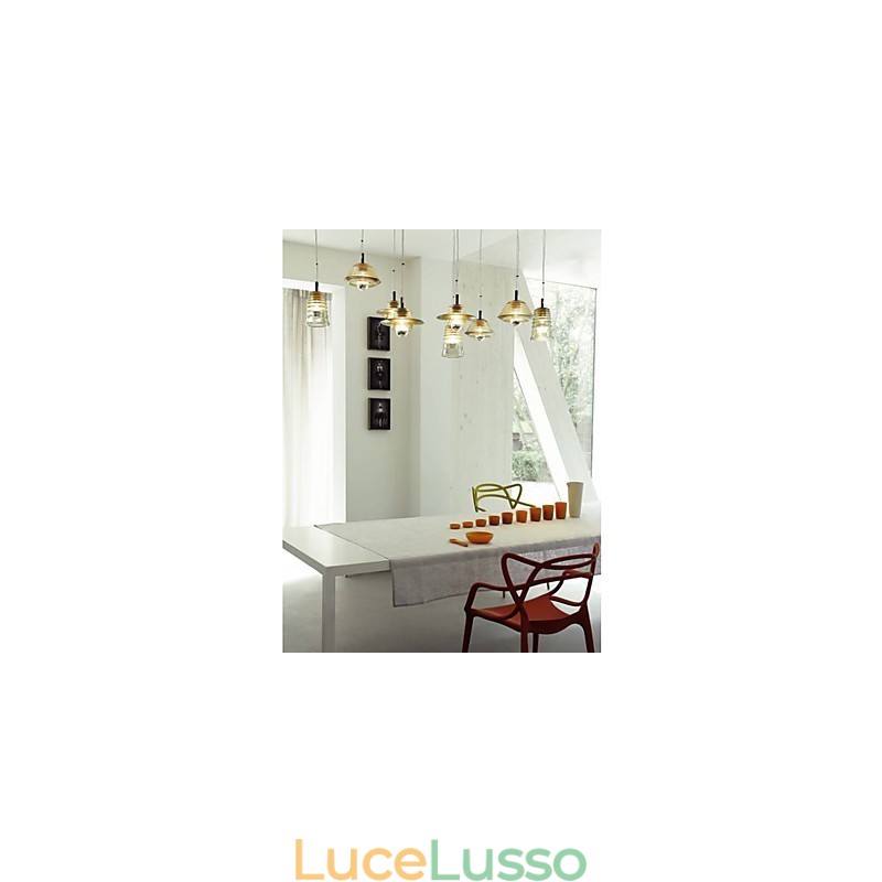 Lampada a sospensione moderna in vetro contemporaneo
