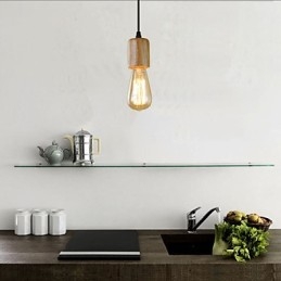 Lampade a sospensione tradizionali classiche vintage retrò country garage legno bambù