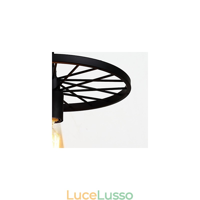 Lampadari a sospensione retrò Loft Lampadario in ferro battuto stile industriale americano