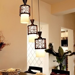 Lampada a sospensione a testa singola creativa in stile cinese moderno, classica, in legno massello, con tamburo