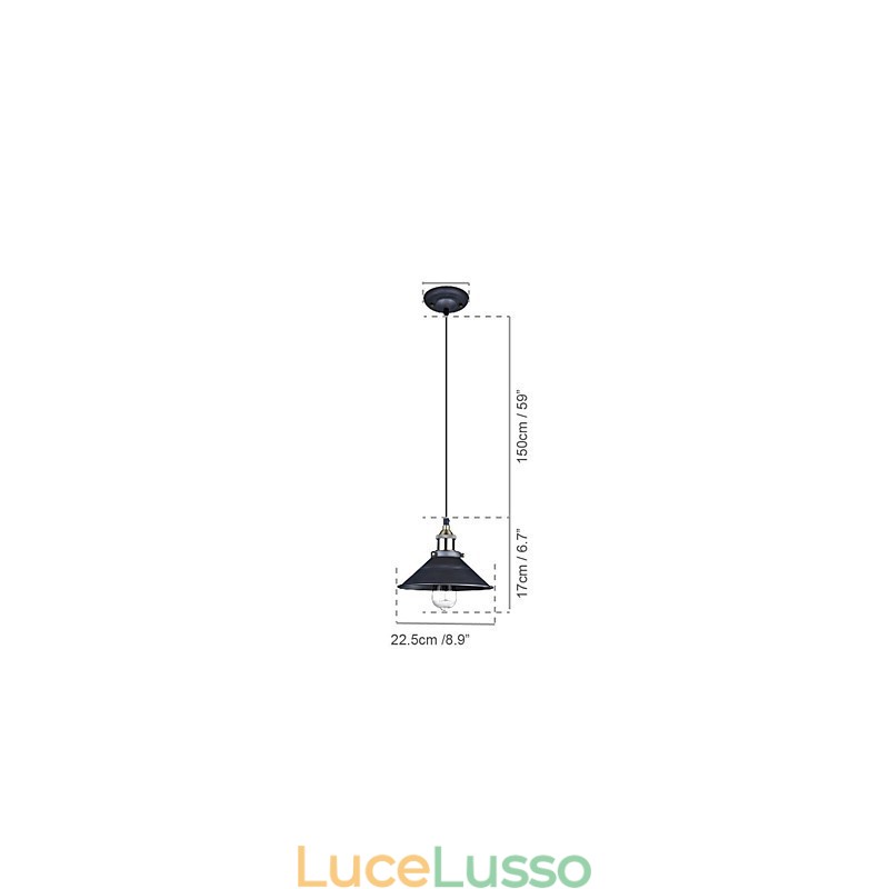 Lampade a sospensione tradizionali classiche vintage retrò in metallo