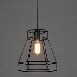 Lampadario a sospensione in ferro battuto con diamanti a linea geometrica, moderno e contemporaneo