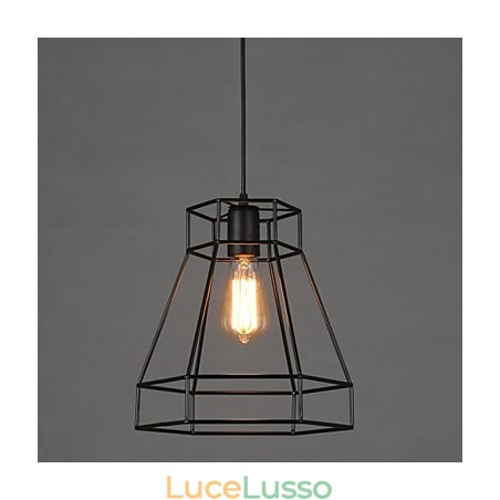 Lampadario a sospensione in ferro battuto con diamanti a linea geometrica, moderno e contemporaneo Lampadario a sospensione in ferro battuto con diamanti a linea geometrica, moderno e contemporaneo