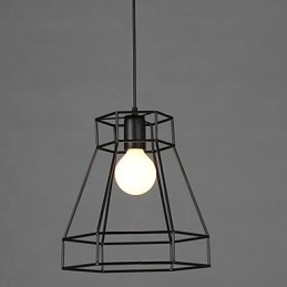 Lampadario a sospensione in ferro battuto con diamanti a linea geometrica, moderno e contemporaneo