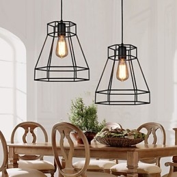 Lampadario a sospensione in ferro battuto con diamanti a linea geometrica, moderno e contemporaneo