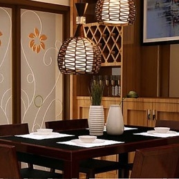 Lampada a sospensione classica contratta in stile rurale Cany Art Weaving