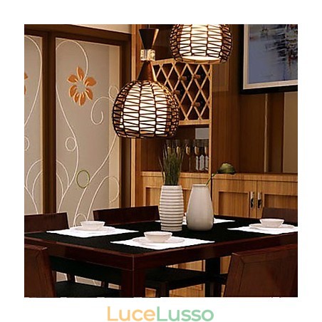 Lampada a sospensione classica contratta in stile rurale Cany Art Weaving Lampada a sospensione classica contratta in stile rurale Cany Art Weaving