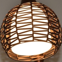 Lampada a sospensione classica contratta in stile rurale Cany Art Weaving