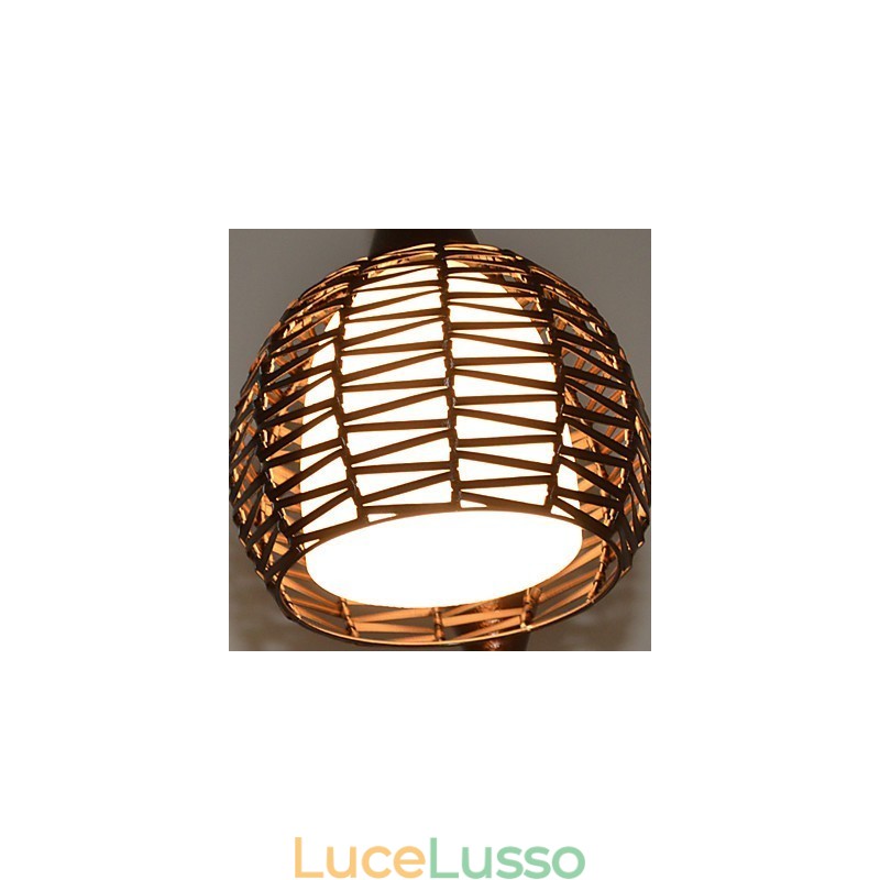 Lampada a sospensione classica contratta in stile rurale Cany Art Weaving