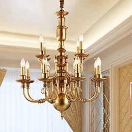 Lampadario Tradizionale Classico Rustico Lodge Metallo