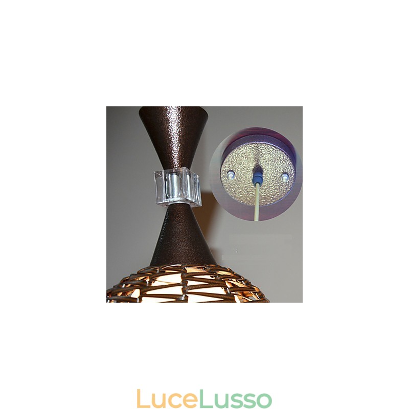Lampada a sospensione classica contratta in stile rurale Cany Art Weaving