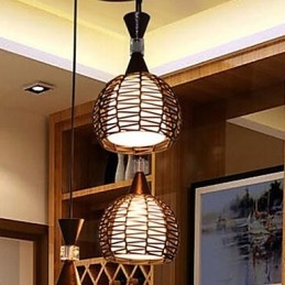 Lampada a sospensione classica contratta in stile rurale Cany Art Weaving