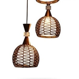Lampada a sospensione classica contratta in stile rurale Cany Art Weaving