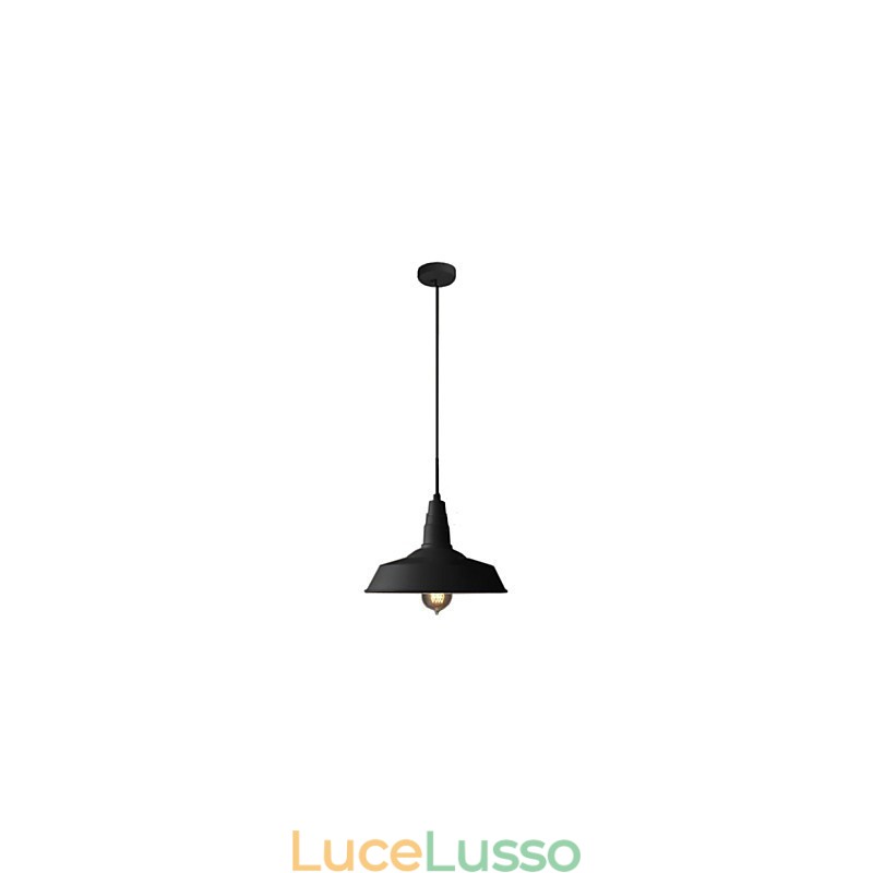 Lampada a sospensione in metallo con pittura vintage