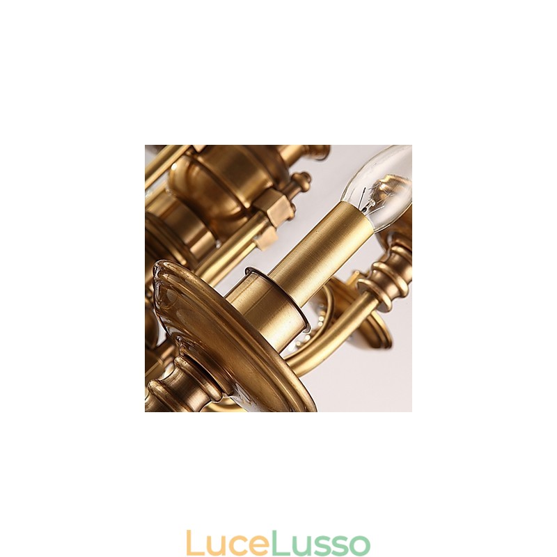 Lampadario Tradizionale Classico Rustico Lodge Metallo