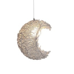 Lampada a sospensione moderna con testa singola in rattan intrecciato, stile rurale Cany