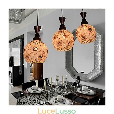 Lampada a goccia semplice a tamburo cilindrico in vetro dritto con testa singola, illuminazione