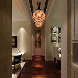 Lampada a goccia semplice a tamburo cilindrico in vetro dritto con testa singola, illuminazione