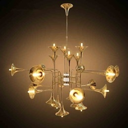 Lampadario in metallo elettroplaccato stile Country Mini