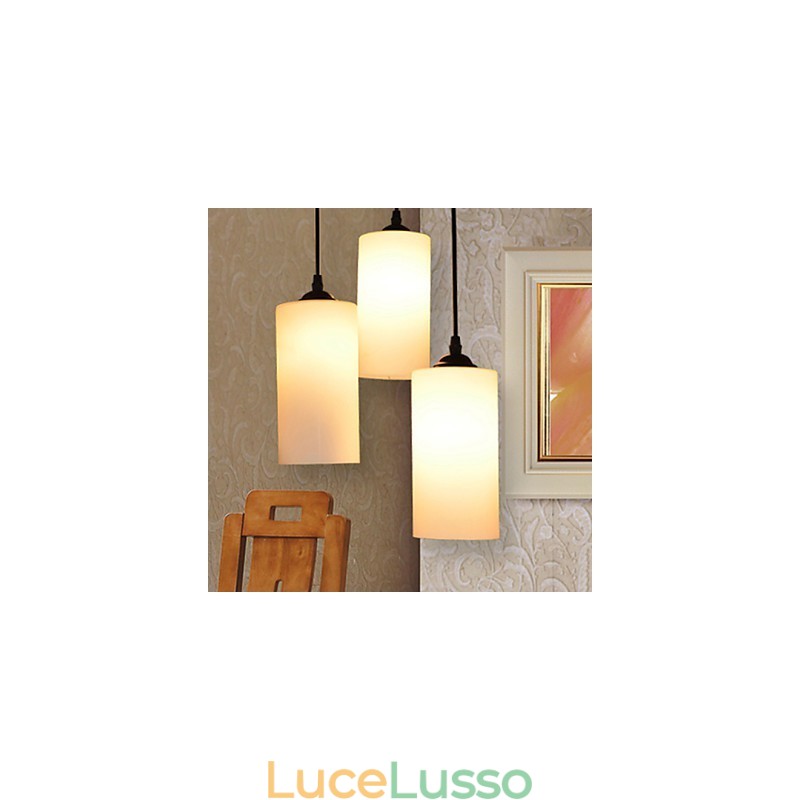Lampada a goccia con testa singola in vetro dritto rotondo