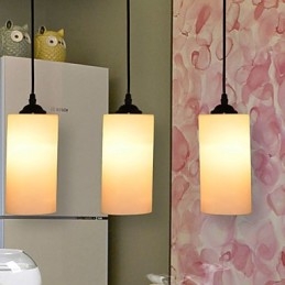 Lampada a goccia con testa singola in vetro dritto rotondo