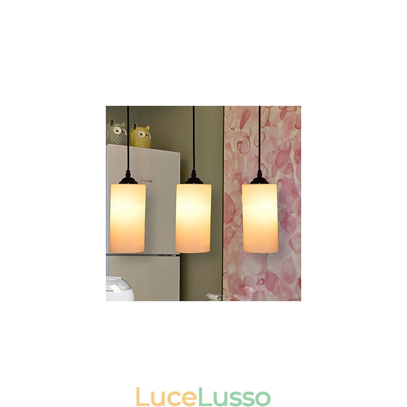 Lampada a goccia con testa singola in vetro dritto rotondo