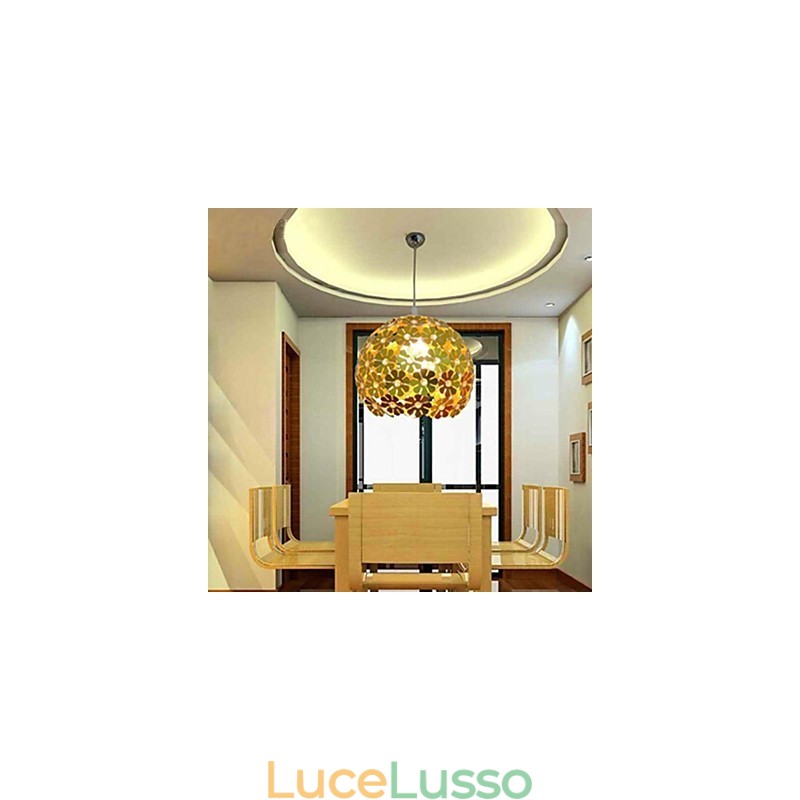 Lampadario moderno contemporaneo in metallo dorato in stile mini cristallo