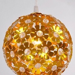 Lampadario moderno contemporaneo in metallo dorato in stile mini cristallo
