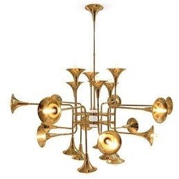 Lampadario in metallo elettroplaccato stile Country Mini