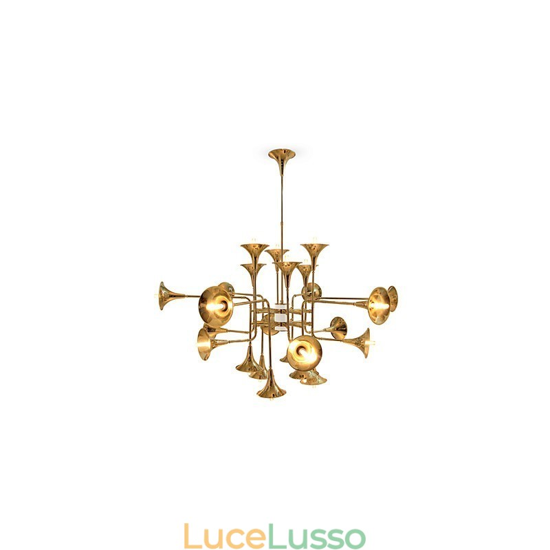 Lampadario in metallo elettroplaccato stile Country Mini