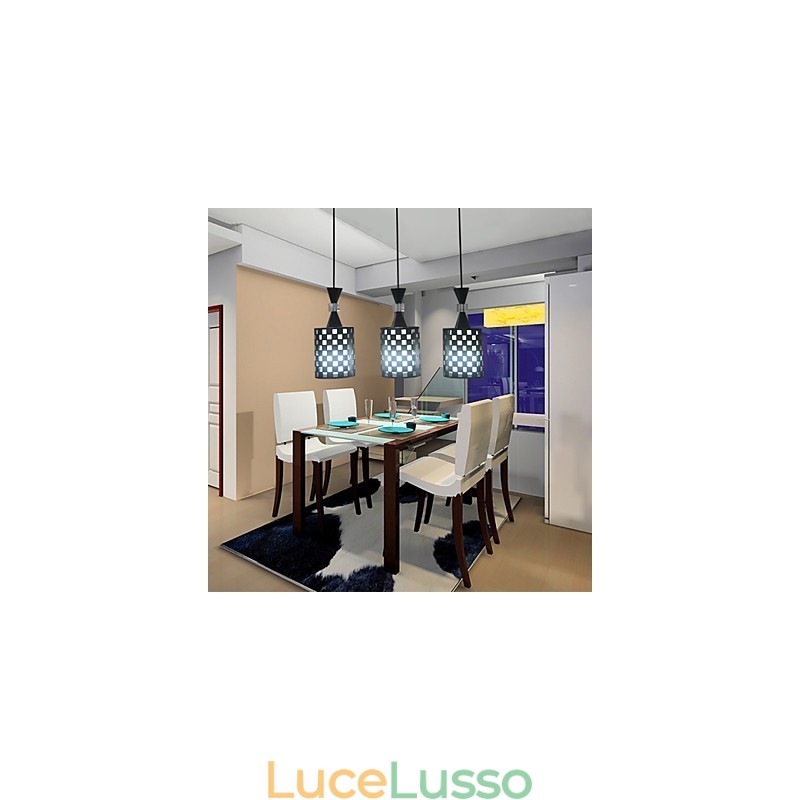 Lampadario in ferro battuto nordico con perforazioni
