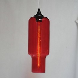 Moderno pendente in vetro con design a bolle marroni